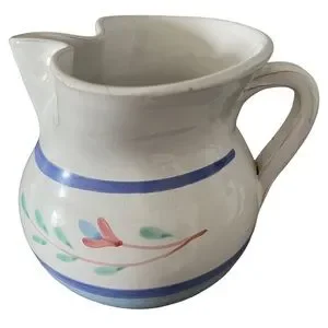 Caleca Caleca | Dining | Caleca Hand Painted In Italy Pottery Floral Pitcher ...